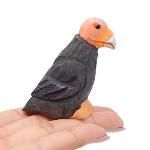 Condor Figurine Statue Vulture California Bird Miniature Wood Art Small Animal Sculpture