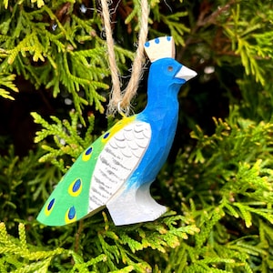 Peacock Wooden Ornament Figurine | Hand Carved Bird Sculpture Décor 5.0 (25.9k)