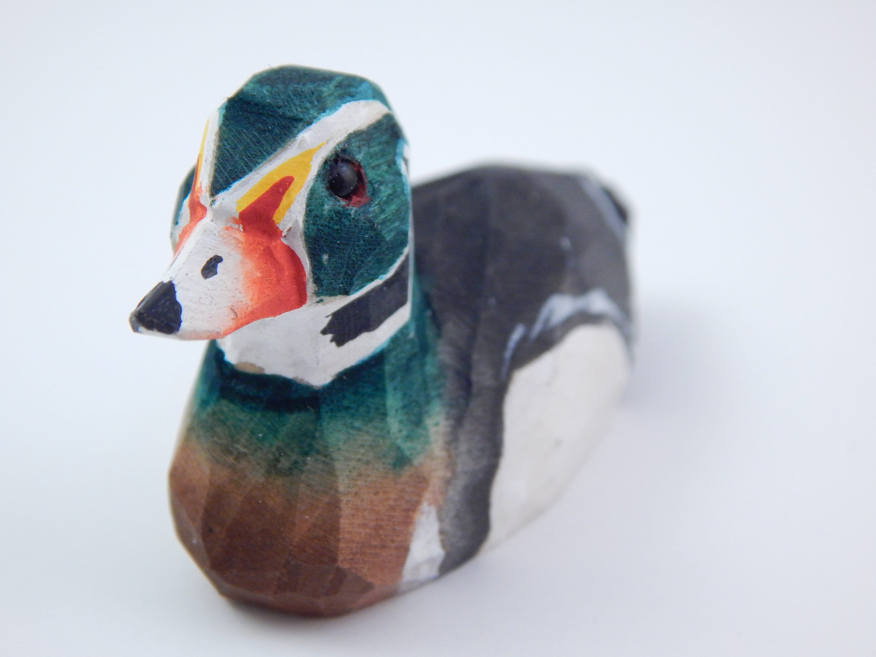 木製ダックドレイクバード吊り下げオーナメントフィギュアハンドメイド彫刻装飾 - Etsy 日本, image size:3000x2250