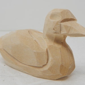 blank wood duck figurine