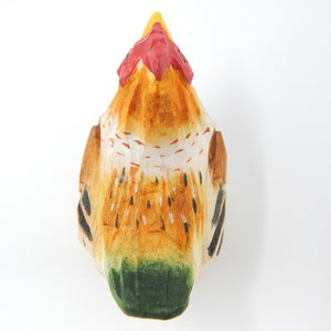 chicken wood figurine