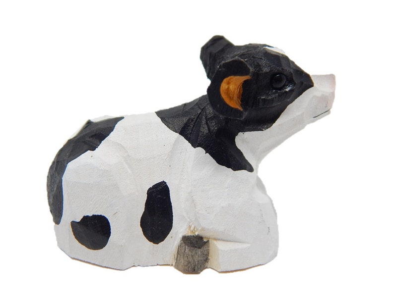 wood cow figure