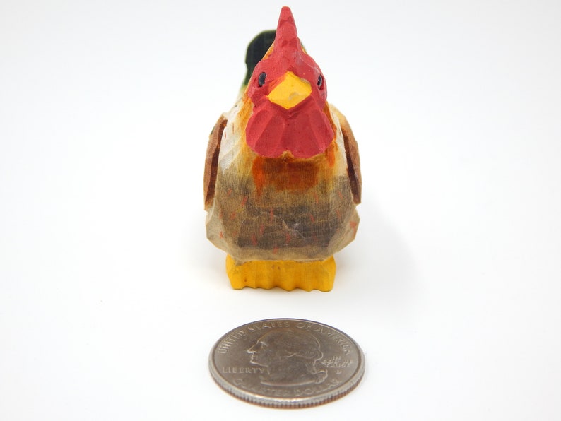 chicken wood figurine