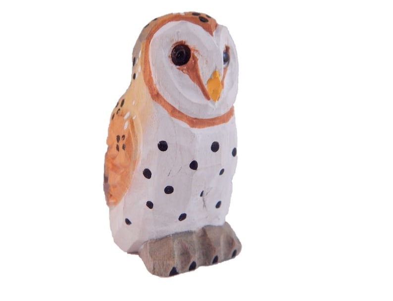 barn owl wood figurine