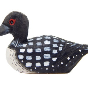 Common Loon Wooden Figurine | Hand Carved Duck Bird Sculpture