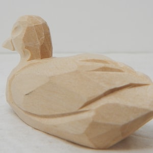 blank wood duck figurine