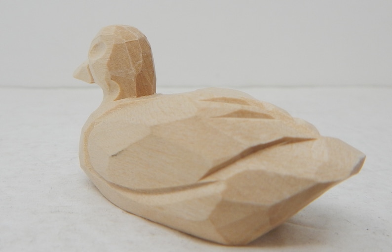 blank wood duck figurine