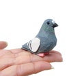 Pigeon Handmade Wood Figurine Statue Bird Sculpture Ornament Decor Miniature Art Carve Small Animal