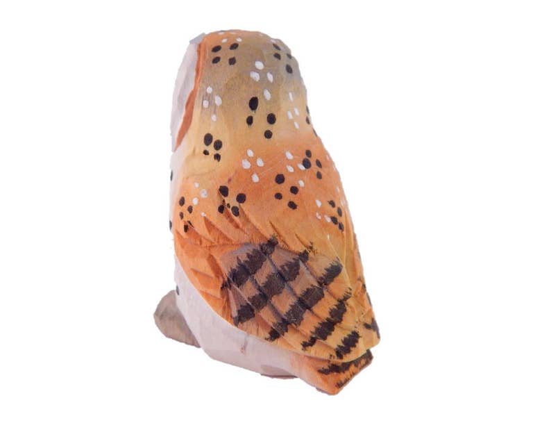 barn owl wood figurine