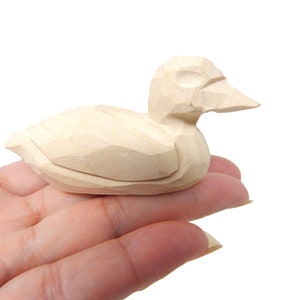 Duck DIY Paint Your Own Personalized Sculpture Wood Craft Figurine Statue Art Small Animal…