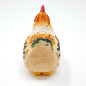 chicken wood figurine