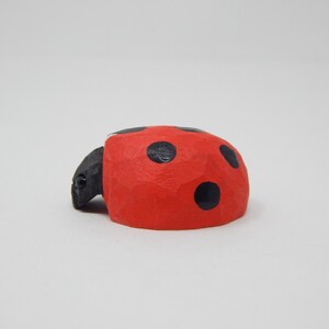 Lady Bug Figurine Statue Red Beetle Patio Miniature Garden Lawn Yard Home Decor Art zdjęcie 5