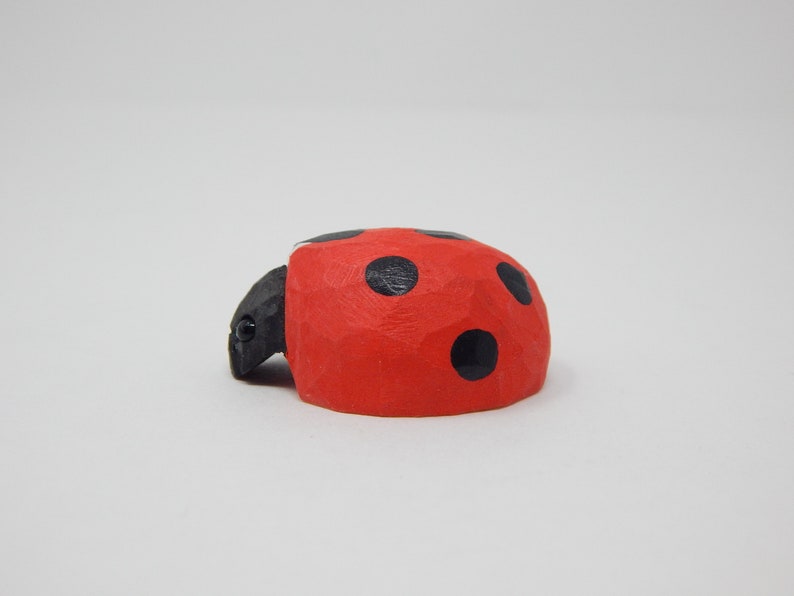 Lady Bug Figurine Statue Red Beetle Patio Miniature Garden Lawn Yard Home Decor Art zdjęcie 5