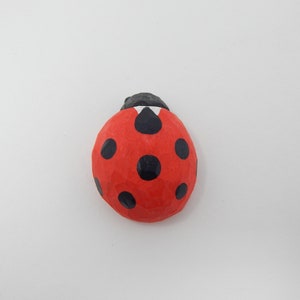 Lady Bug Figurine Statue Red Beetle Patio Miniature Garden Lawn Yard Home Decor Art zdjęcie 6