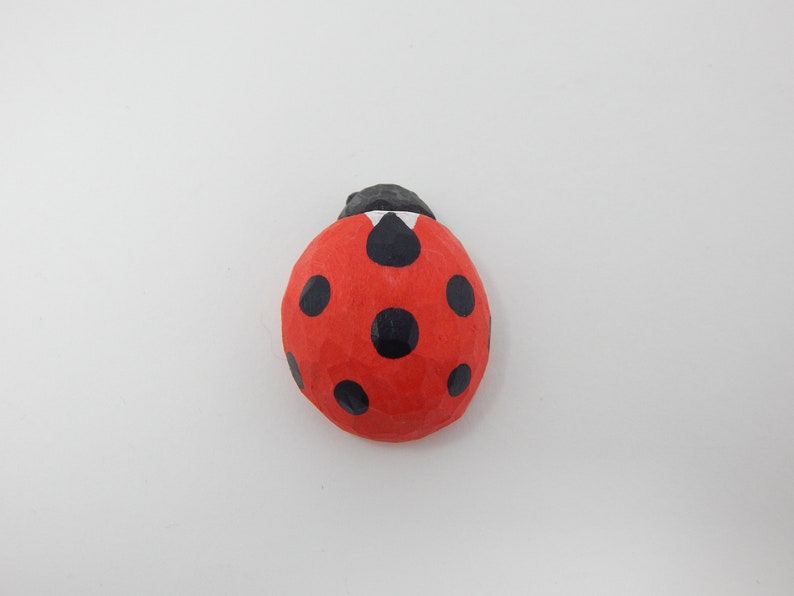 Lady Bug Figurine Statue Red Beetle Patio Miniature Garden Lawn Yard Home Decor Art zdjęcie 6