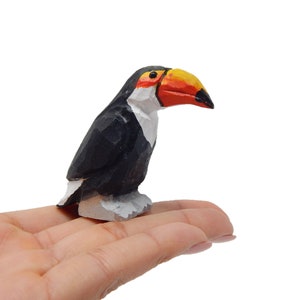 Toucan Love Birds Cake Topper Bride & Groom Wedding Engagement Anniversary Carved Wood Statue image 4