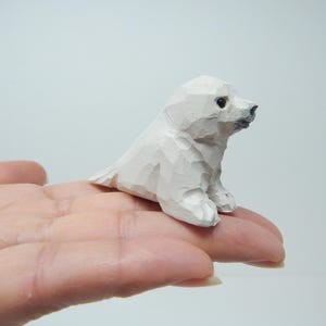 ホワイトシール 置物 像 赤ちゃん 子犬 小動物 彫刻 アート ホームデコレーション 木彫り