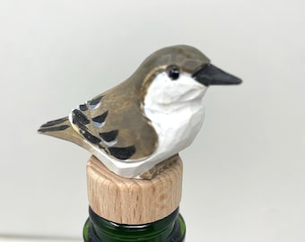Handmade Mockingbird Wine Stopper – Rustic Reusable Bottle Plug