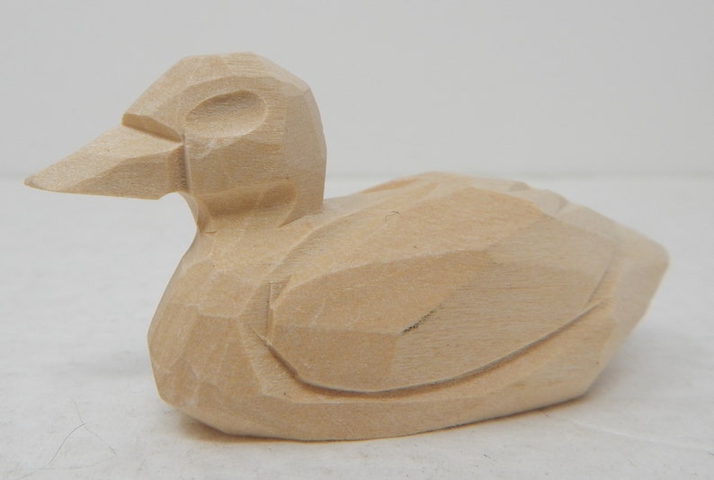 blank wood duck figurine