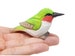 Hummingbird Wooden Figurine Ruby-Throated Gift Decoration Handmade Bird Art Carved Small Animal Garden Statue 