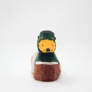 Mallard Duck Wooden Figurine | Hand-Carved Bird Rustic Decor Gift