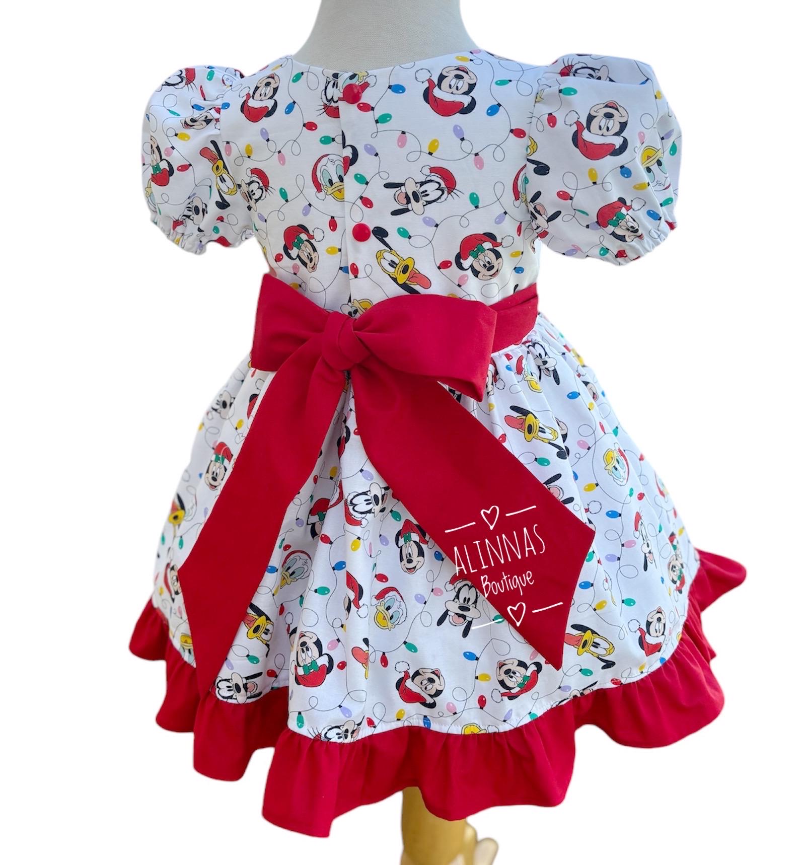 Disney Inspired Christmas Dress,disney Christmas Dress for