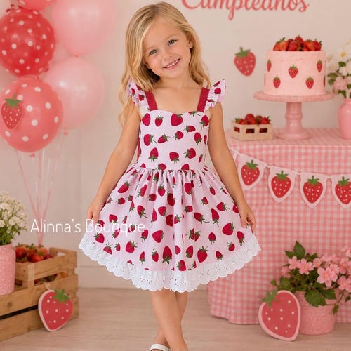 strawberry princess dress Ribbon Love Strawberry Princess Dress + Skirt Belchic