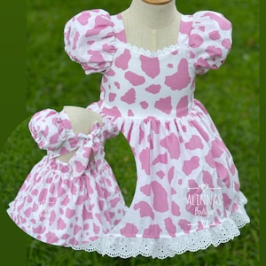 Pink Cow Dress - Etsy