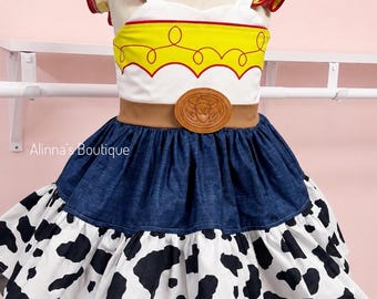 Jessie Inspired Dress | Toy Story Birthday Dress | Cowgirl Birthday Outfit | Disney Vacation Dress | Handmade Boutique Dress | Western Girl