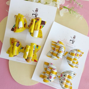 Back to school pigtail bows, pencil bows, 3” inch back to school bows, toddler school bows, back to school accessories
