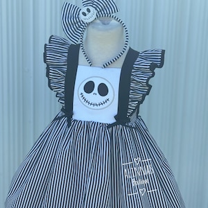 Jack Skellington Inspired Dress for Girl, Halloween Dress, Nightmare Before  Christmas Dress, Jack Skellington Costume, Halloween Party Dress - Etsy