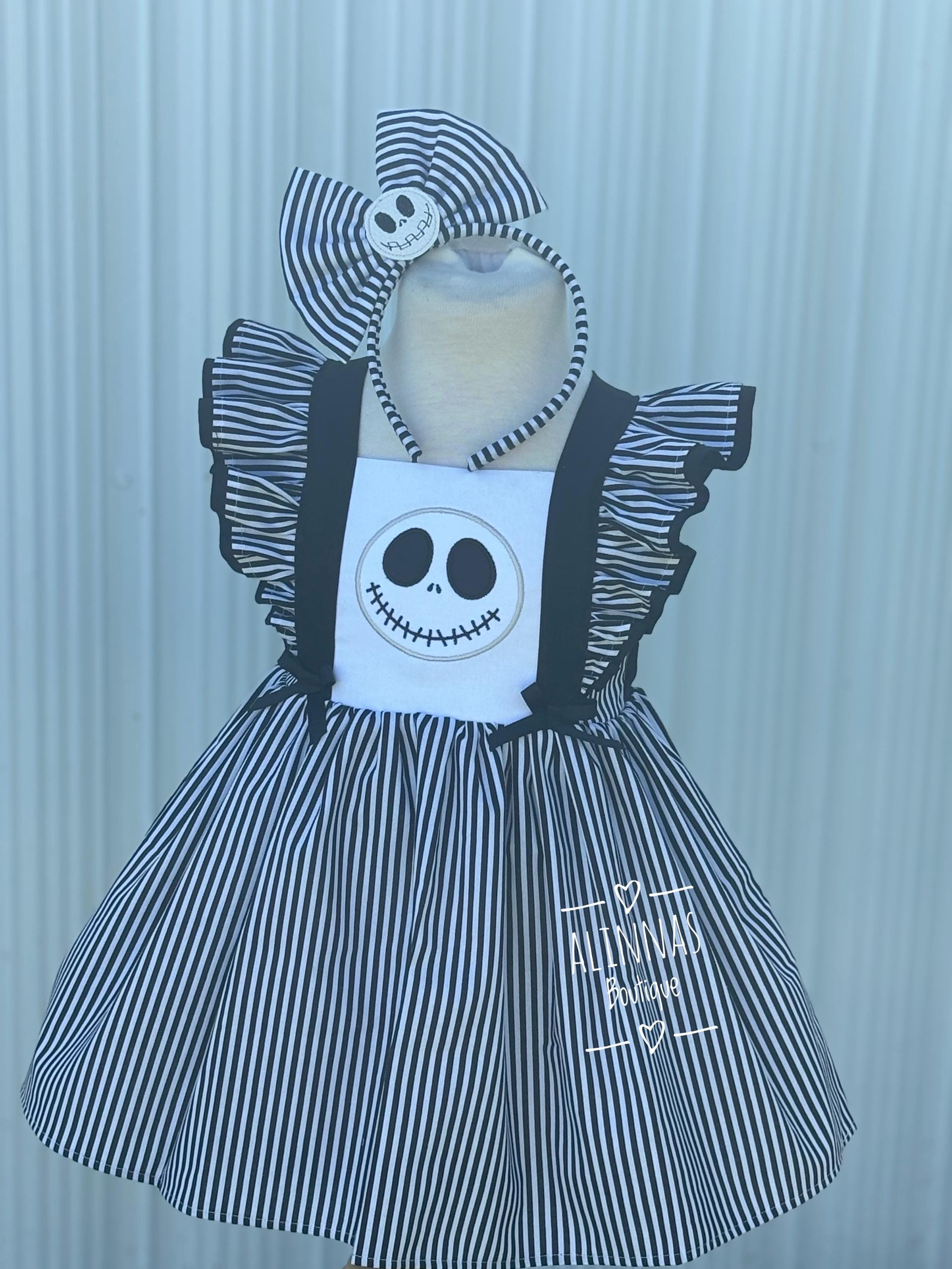 nightmare before christmas jack dress Skellington Inspired for Girl, Halloween Dress, Dress, Jack Skellington Costume, Halloween Party Dress 16 Chic Summer Brunch