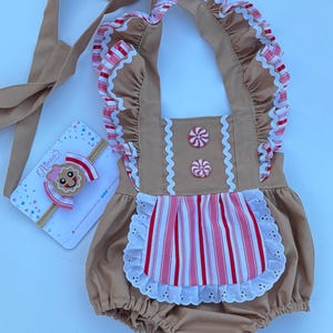 Pepparkaksbabyoutfit, Babypepparkakssparkdräkt, Babyjulsparkdräkt, Julbabysparkdräkt, Första julen till bebisen