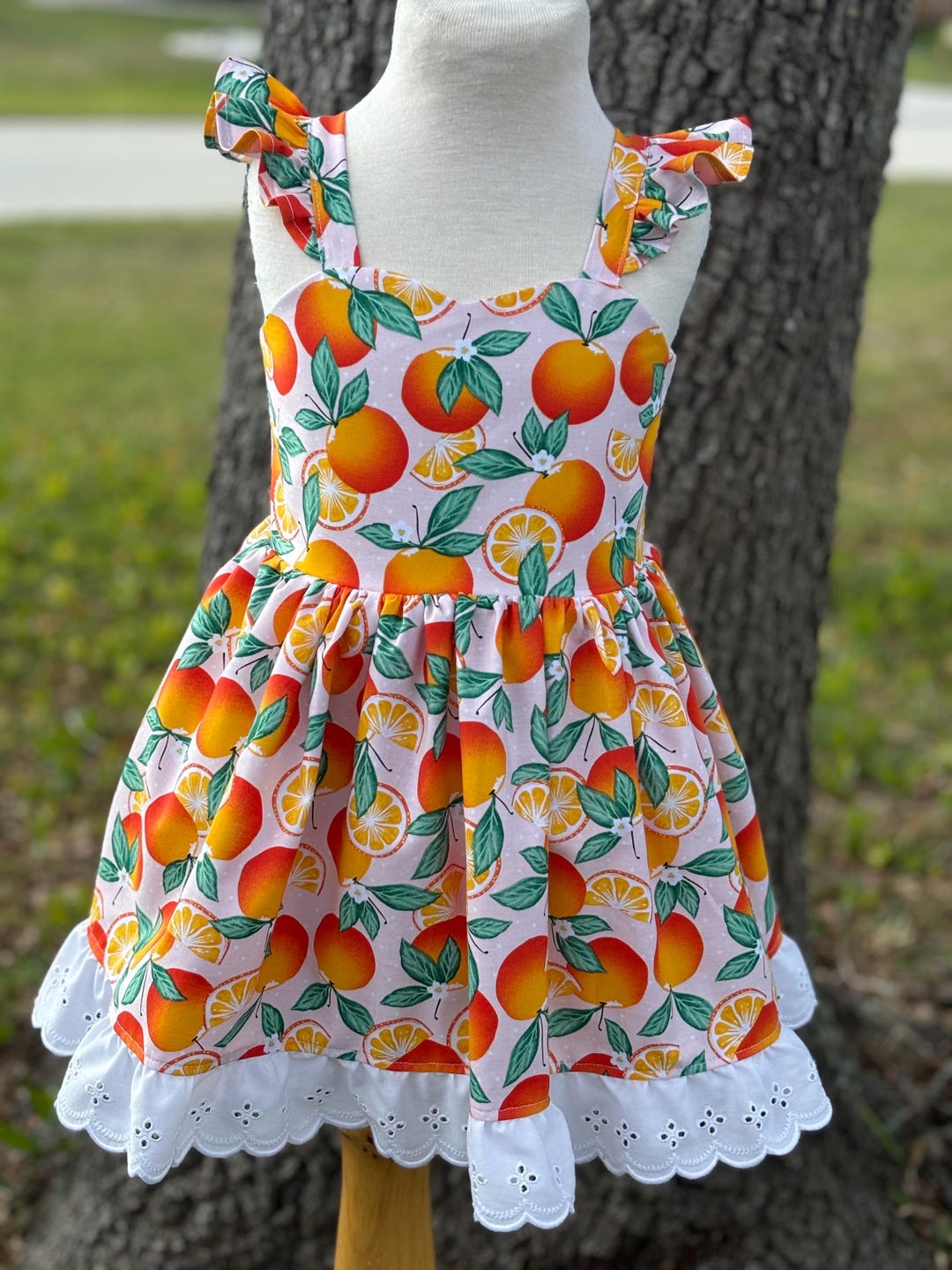 Oranges Dress for Girl, Girls Oranges Dress With Oranges Print,summer ...