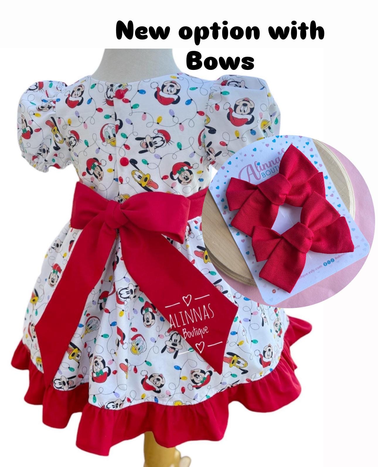 minnie christmas dress Disney Inspired Christmas Dress,disney Christmas Dress for Toddler,holiday Dress,christmas Dress for Girl,christmas Minnie Mouse Dress