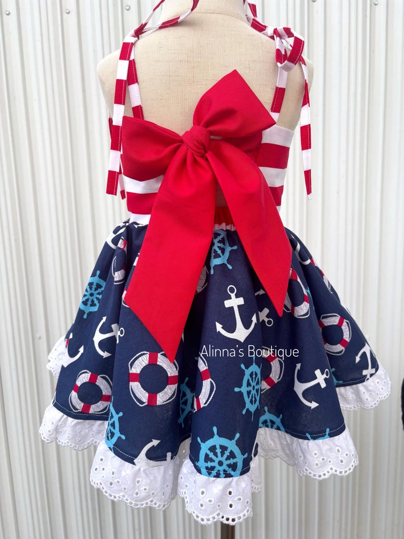 Patriotic Nautical Dress For Girls 4th Of July Dress Disney Cruise patriotic-nautical-dress-for-girls-4th-of-july-dress-disney-cruise