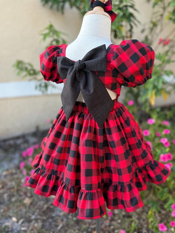 christmas dress size 2t Baby And Toddler Girls Long Sleeve Christmas Print Everyday Dress - RED