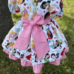 princess dress girl, princess inspired dress for toddler, cartoon dress ,birthday dress for toddler, girl birthday outfit