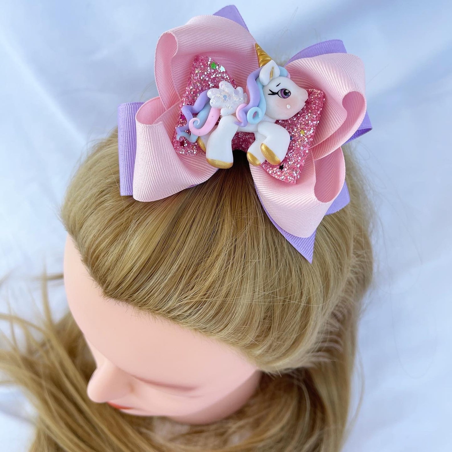 Unicorn hair bow unicorn bows hair bows for girls unicorn Etsy