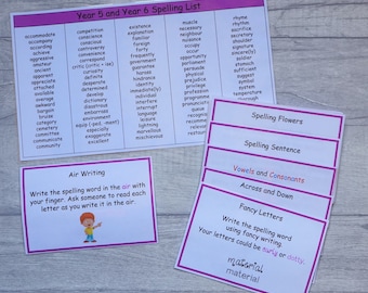 Year 5 Spelling Game Card Pack