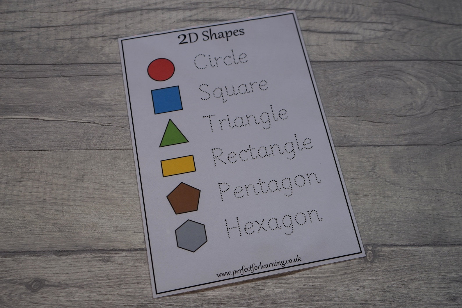 2D and 3D Shape Handwriting Activities - Etsy UK