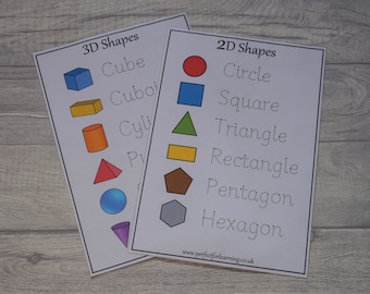 2D and 3D Shape Handwriting Activities