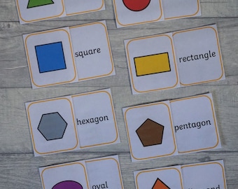 2D Shapes Matching Flashcards