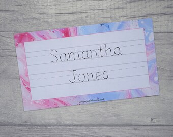 Double-sided Personalised Handwriting Sheet