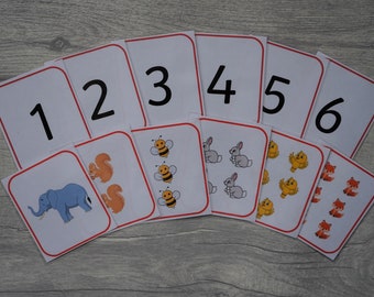 Matching Number Flashcards 1-20