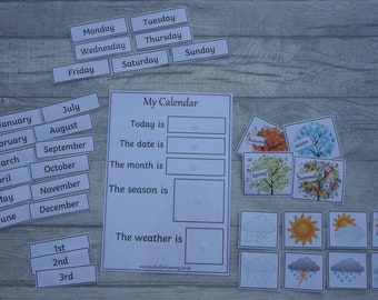 Interactive Daily Calendar: Weather & Seasons Homeschool Learning