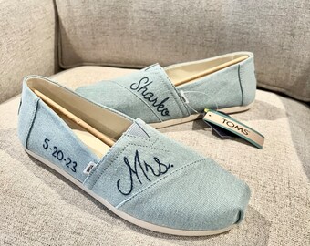 Bridal Shoes - Personalized Toms - Wedding Shoes