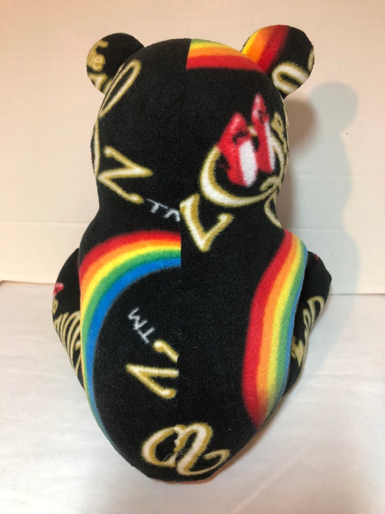 Black and Rainbow Wizard Of Oz Themed Handmade Fleece Teddy Bear