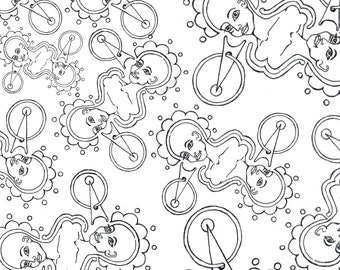 Circus fun surreal coloring sheet