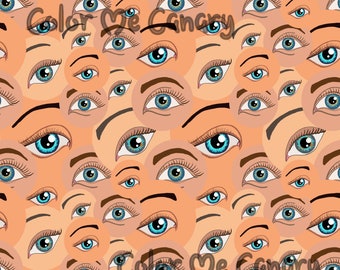 Seamless pattern, Eyes and Eyes and Eyes, digital download png